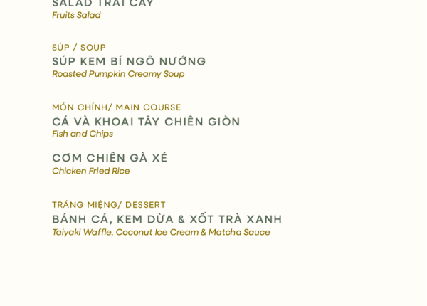KID SET MENU