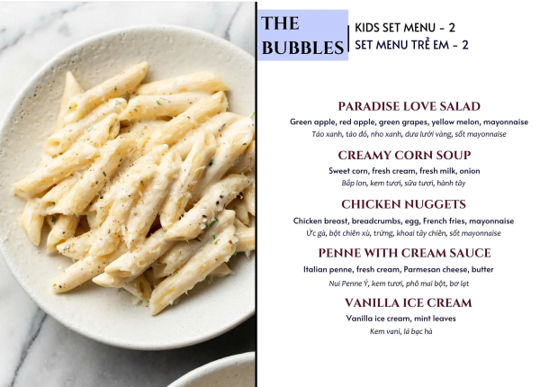 Thực đơn Trẻ em - Kids Set Menu 2